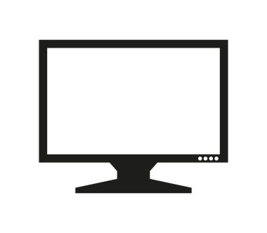 televizyon simge vektör beyaz arka plan üzerinde