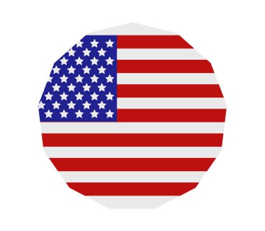 Amerika Birleşik Devletleri bayrağı beyaz arka plan üzerinde vektör