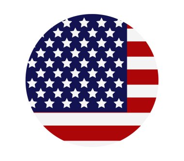 Amerika Birleşik Devletleri bayrağı beyaz arka plan üzerinde vektör