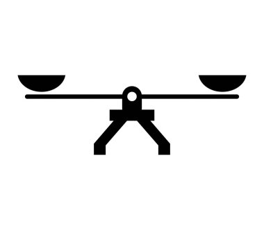 simge vektör beyaz arka plan üzerinde ölçekler