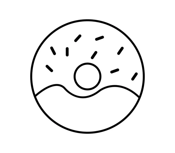 Donut Icono Sobre Fondo Blanco — Vector de stock