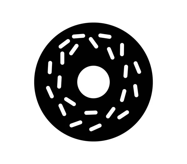 Donut Icono Sobre Fondo Blanco — Vector de stock