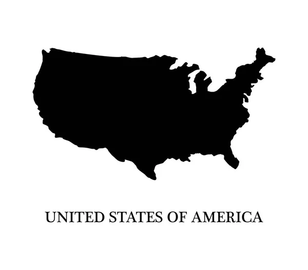 アメリカ合衆国地図白地 — ストックベクタ