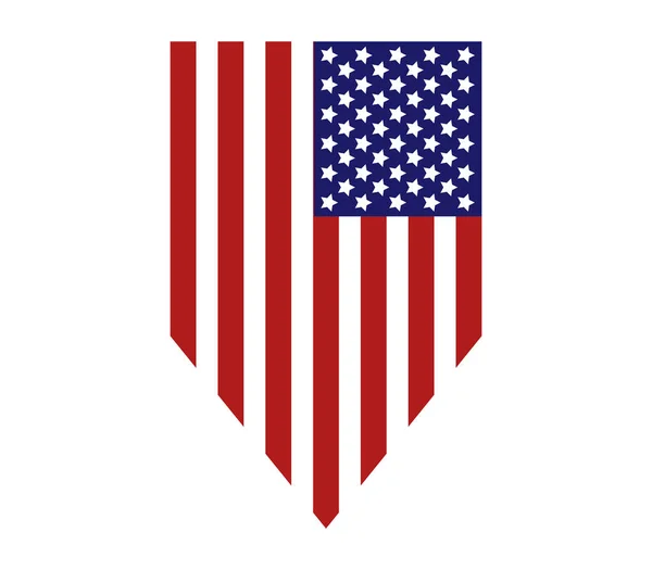 Vlajka Spojených Států Vektoru Bílém Pozadí — Stockový vektor