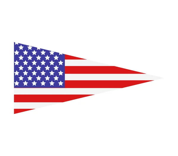Flaga Stanów Zjednoczonych Wektor Białym Tle — Wektor stockowy