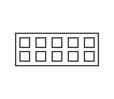 Beyaz arkaplanda buz tepsisi simgesi