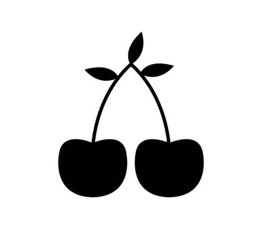 kiraz simgesi beyaz arka plan üzerinde