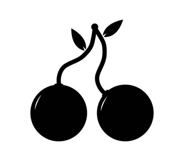 kiraz simgesi beyaz arka plan üzerinde