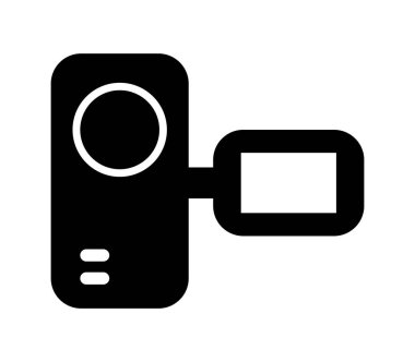 video kamera simgesi beyaz arka plan üzerinde