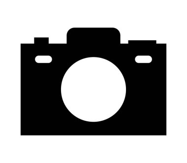 Beyaz arkaplanda kamera simgesi