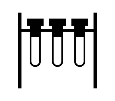 Beyaz arka plan üzerinde durmak üstünde deney tüpü kutsal kişilerin resmi