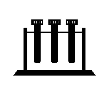 Beyaz arka plan üzerinde durmak üstünde deney tüpü kutsal kişilerin resmi