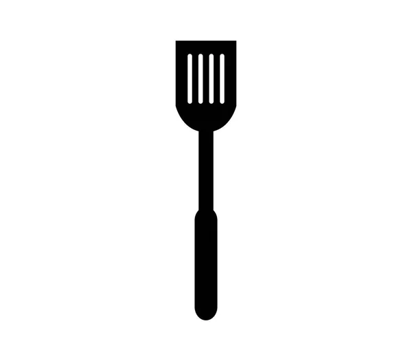 Spatula Ikon Fehér Háttér — Stock Vector