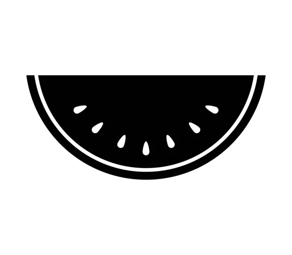 Watermelon Icon White Background — Stock Vector