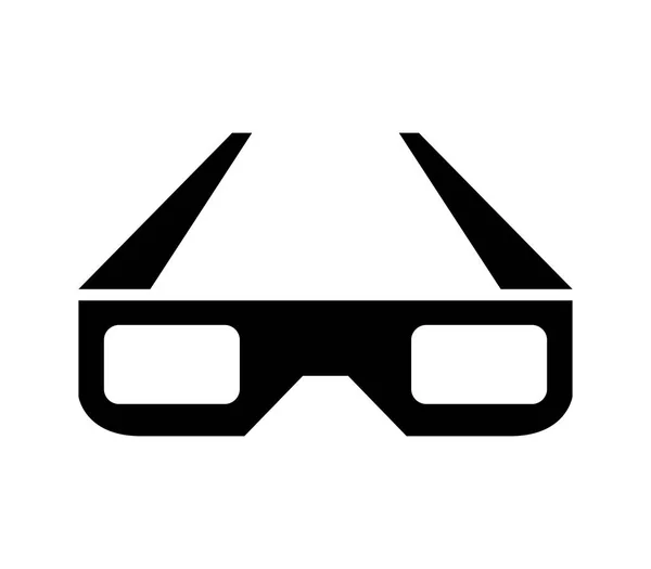 Ikona Okularów Kinowych Białym Tle — Wektor stockowy