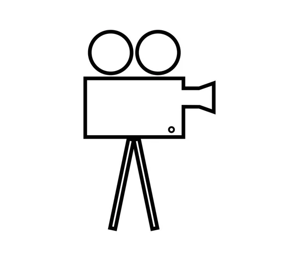 Videokamera Symbol Auf Weißem Hintergrund — Stockvektor