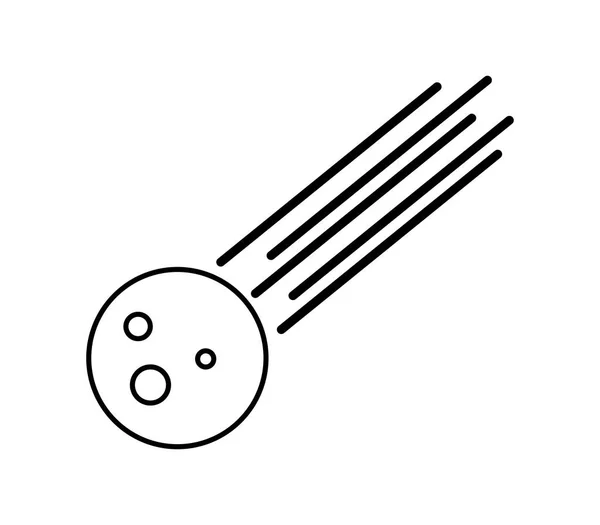 Meteorit Ikona Bílém Pozadí — Stockový vektor
