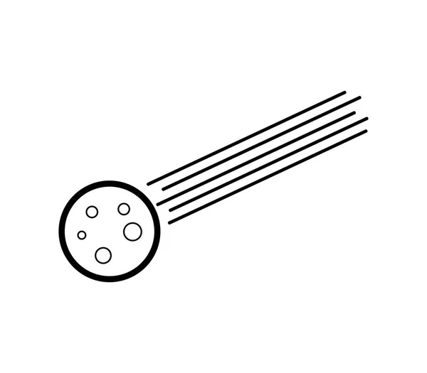 Іконка Метеорита Білому Тлі — стоковий вектор