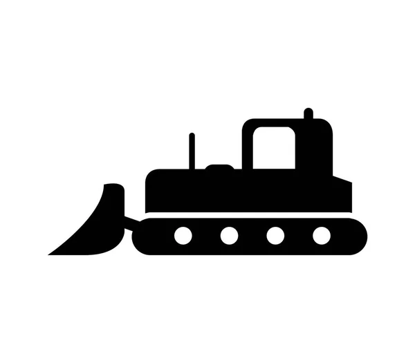 Bulldozer Symbol Auf Weißem Hintergrund — Stockvektor