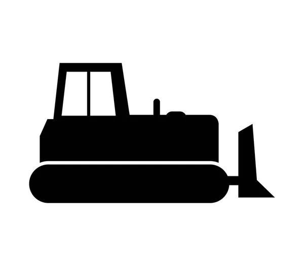 Bulldozer Symbol Auf Weißem Hintergrund — Stockvektor