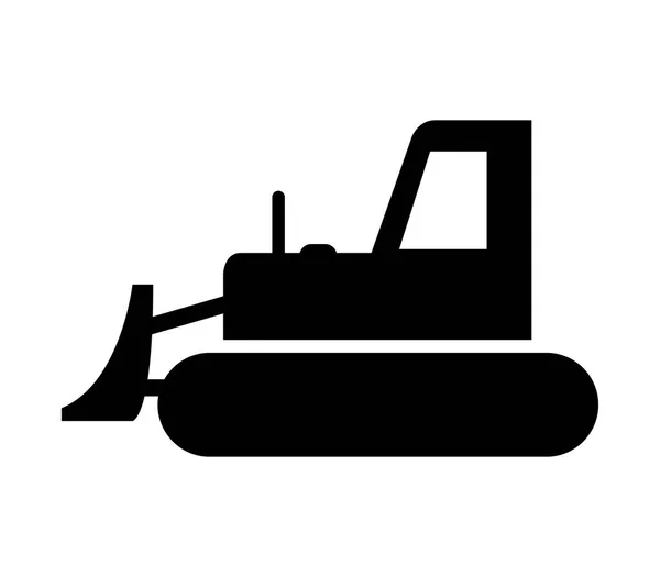 Icono Bulldozer Sobre Fondo Blanco — Vector de stock