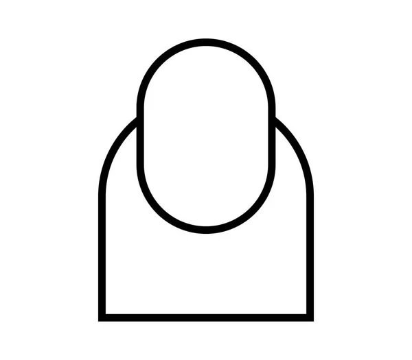 Иконка Ногтя Белом Фоне — стоковый вектор