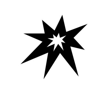 Beyaz arkaplanda patlama simgesi