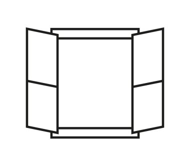 Beyaz arkaplanda pencere simgesi