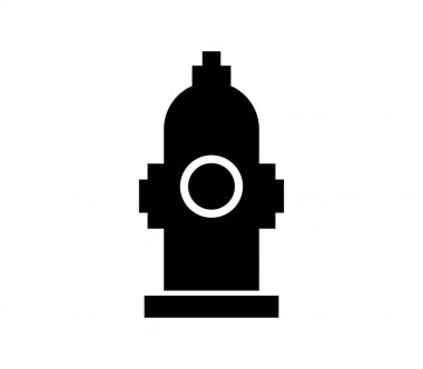 hidrant simgesi beyaz arka plan üzerinde