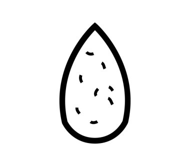 beyaz zemin üzerine badem simgesi