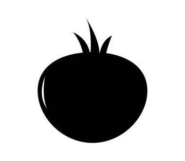 Beyaz arka plan üzerinde domates simgesi