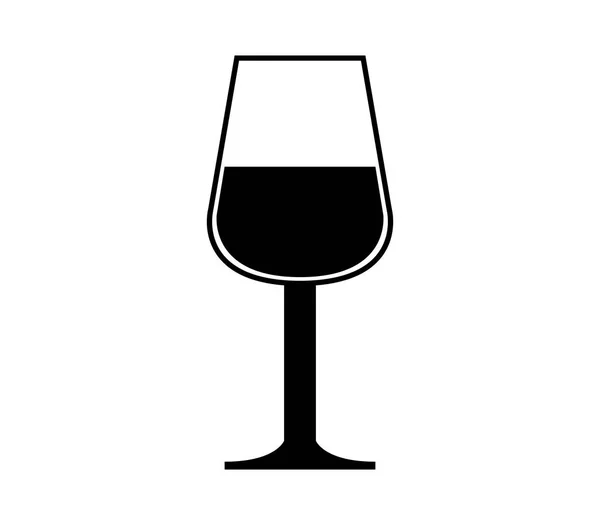 Wine Glass Icon White Background — Stock Vector