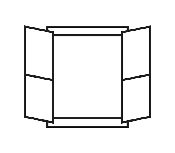 Venster Pictogram Witte Achtergrond — Stockvector