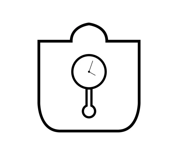 Icono Del Reloj Péndulo Sobre Fondo Blanco — Archivo Imágenes Vectoriales