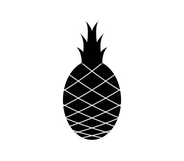 Beyaz arkaplanda ananas simgesi
