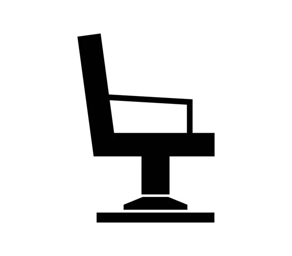 Icône Chaise Coiffeur Sur Fond Blanc — Image vectorielle