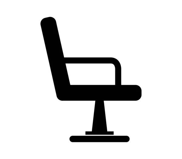 Barber Chair Icon White Background — Stock Vector