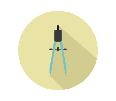 Beyaz arkaplanda okul pusula simgesi