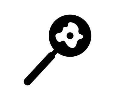 Beyaz arkaplanda sahanda yumurta simgesi