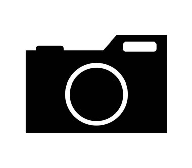 Beyaz arkaplanda kamera simgesi