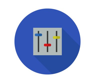 Beyaz arkaplanda müzik karıştırıcı simgesi