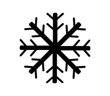 Kar Tanesi simgesi beyaz arkaplanda vektör ile gösterilmiştir