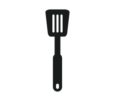 Beyaz arkaplanda spatula simgesi