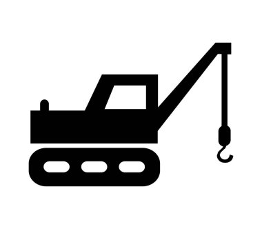 Vinç simgesi beyaz arkaplanda vektör ile gösterilmiştir