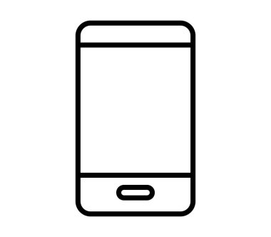 Beyaz arka plan üzerinde akıllı telefon simgesi