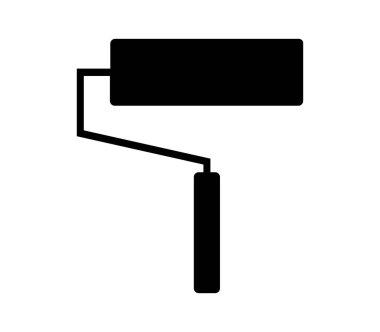 Boya silindiri düz simgesi, vektör illüstrasyonu