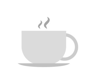 Beyaz arkaplanda kahve fincanı simgesi