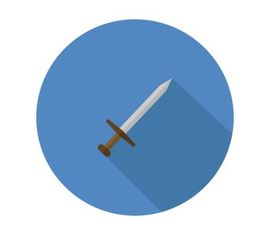 Beyaz arkaplanda kılıç simgesi