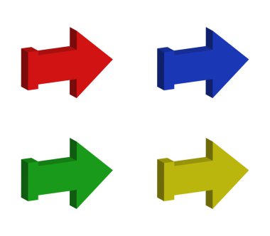 Beyaz arkaplanda ok simgesi