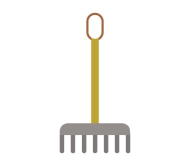 Beyaz arkaplanda tırmık simgesi